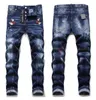 Hommes Badge Rips Stretch noir Jeans mode Slim Fit lavé moto Denim pantalon hommes lambrissés Hip Hop pantalon pour homme 1072092