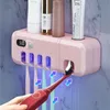 Baispo Double Esterilização Elétrica Toothbrush Holder Forte Carga Rolamento de Dentífrico Dispensador Dispositivo de Display Inteligente Acessórios 210322