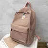 Borsa da scuola per adolescenti per ragazze Zaino da donna Stampa Bookbags Zaino per studenti medi Zaino grande in nylon nero con fiori carini 210809