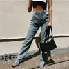 MosiMolly Washed Denim Pants Jeans Women Boyfriend Jeans Casual Pants Split Long Pants Bottom Black Jeans 210715