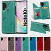 Étuis de téléphone antichoc pour Samsung Galaxy Note20 S21 S20 Ultra Note10 S10 Plus Chat et abeille gaufrage Étui de protection en cuir PU avec béquille avec emplacements pour cartes