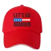 Toda a cor vermelha da estação Vamos ir Brandon Ball Caps Esportes Chapéu de Beisebol Letras de Basebol Letras dos EUA Stars Stippack Presentes de Natal Anti Biden Trump 2024 591W