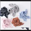Hats, & Gloves Fashion Aessories Drop Delivery 2021 Premium Floral Printed Chiffon Hijab Scarf Women Muslim Headscarf Shawls And Wraps Islami