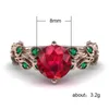 Bröllopsringar Huitan Luxury Plant Engagement for Women Romantic Rose Flower Shaped Design Special Anniversary Gift Wife Drop3305825