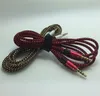 2021 1m / 3ft 3.5mm Fish Silk Braided Fabric Male to Male AUX Audio Cable Cord par DHL 100+