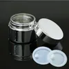 Silver Plated glass cosmetic jars Cream bottles 5g 10g 15g 20g 30g 50g lip balm cream containers