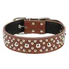 Dog Collars Leashes Genuine Leather Studded Big Collar With Round Rivets Adjustable For Large Breed Dogs Pet Supplies7561872