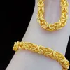 Imitation Jaune Gold Chain Collier Hommes Dragon Head Line Grain Placer Golden Thaïlande Chaînes pour Mens 60cm