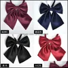 Boyun Moda Aessoriesneck Kravatlar Öğrenci Papyon Katı Renk Yaka Çiçek Tie1 Bırak Teslimat 2021 WPAOC