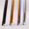304 Stainless Steel Drinking Straws with Tip End 215x12mm Extra Wide Straight Reusable Bubble Tea Drinking Straws 5 Colors