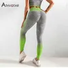 Bezszwowe Legginsy Fitness Kobiety Push Up Asistwear Legginsy Mujer Knitting Trening Jegging Femme 210928