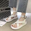 BJYL Women Sandals Shoes Woman Heels Sandals Chaussures Femme Soft Bottom Platform Sandals Gladiator Casual Shoes B1835 Y0721