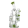 Unique Bong Propeller Percolater Hookahs Heady Glass Bongs Double Recycler Oil Dab Rigs 14mm Female Joint Water Pipes With Bowl Wholesale XL1943