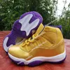 New Color 11 XI WMNS 11s Gold Purple Mens Scarpe da basket di alta qualità Jumpman 24 Sport Trainer Sneakers des Chaussures Size 13