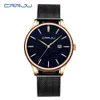 lmjli - New Fashion CRRJU Brand Watches Rose Gold Stainless Watches Women ladies casual dress Quartz wristwatch reloj mujer