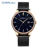 lmjli - New Fashion CRRJU Orologi di marca Orologi in acciaio inossidabile in oro rosa Orologi da donna casual da donna Orologio da polso al quarzo reloj mujer