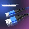 Рыболовные чистые телефонные кабели 1 м 3 фута USB Micro прочный 2.4A Type-C кабель с коробкой передач и быстрое зарядное устройство