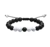 Pedra de lava vulcânica ajustável frisado frisado pulseira 8mm yoga essencial difusor de óleo essencial trança braceletes pulseira de cicatrização de pulseira