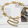 Vintage Altın Zincirler Kemerler Kadınlar Için Lüks Tasarımcı Kemer Mektubu D Moda Tasarımcılar Bel Zincir Bayan Elbise Alaşım Kemer Bronz Kuşak