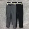 TB Men's Casual Wool Suit Pants Czarna wiosenna jesień formalne spodnie