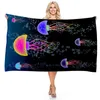 Colorful Deep Sea Jellyfish Beach Towel Digital Printing Rectangular Bath Towel Microfiber Table Cloth Printed Outdoor Camping Pic335n