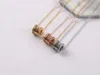 Fashion Spring Necklace Dimensional Hollow Necklaces Retro Sterling Silver/Gold for Men and Women Small Pendants Necklace with Gift Box