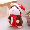 Cadeau de fête parlant Hamster Falante souris animal en peluche jouet enregistrement sonore poupée en peluche éducative cadeaux pour enfants 15 cm