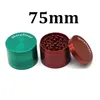 SharpStone Herb Grinder Zinc Alloy Smoking accessories round Flat Grinders Tobacco Sharp stone 4 Layers 75mm Big Size for water bo3758665