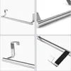 Stainless Steel Towel Rack Over Door Towels Bar Hanging Holder Bathroom Kitchen Cabinet Towel Rag Racks Shelf Hanger Organizer HY0327