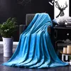 Zachte deken Coral Fleece Stof Effen Kleur Dikke Gooi Handdoek Beddengoed Blad Home Travel Dekens