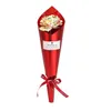 Decoratieve bloemen kransen 8 stks gouden folie imitatie 24 k kleur rose bloem Valentijnsdag cadeau voor vriendin