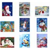 5D DIY DIY Talvo completo Rhinestone Diamond Pinting Kits Cross Stitch Santa Claus Snowman Home Décor WHT0228