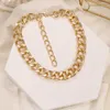 Fnio Punk Layered Chain Necklace Neck Chains for Women Vintage Exaggerated Golden Goth Hoop Metal 2021 Clavicle Jewelry