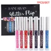 HANDAIYAN Sip Glitter Flip Matte Pearlescent Lip Gloss Tazza antiaderente Diamante 7 pezzi/set nutriente