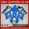 Injektionsformkropp för SUZUKI GSX-R1000 GSXR 1000 CC GSXR-1000 K 3 2003-2004 Kroppsarbeten 67no.39 K3 1000cc GSXR1000 03 04 GSX R1000 2003 2004 OEM Fairings Kit Rizla Blue