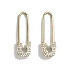 Paperclip Body Jewelry safety Pin Ear Studs fashion elegant women Earrings