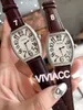 Relojes de barril de vino con diamantes de circón de alta calidad para mujer, reloj de pulsera con número de cuarzo y cristal de acero inoxidable, correa de cuero real