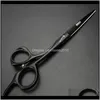 6 "Forbici da taglio per capelli neri Kit per parrucchieri Clipper Forbici per parrucchieri giapponesi Cesoie per capelli per Qltfo Hqbwd