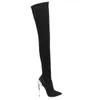 Boots Elastic Thigh Thin Heel 12cm High Heels Women's Shoes Over-the-knee Pointed Toe Socks Sexy Fashion