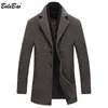 BOLUBAO hommes hiver laine manteau hommes couleur unie multi-poches chaud épais laine mélanges laine caban mâle Trench manteau pardessus 210518