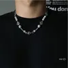2021 Tidvatten Märke Original Halsband Färg Diamant Solblomma Leende Ansiktsdesign Reflekterande Pärl Lätt Luxury Clavicle Chain