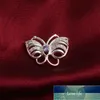 Collier de pendentif papillon doux pour femmes Zircon Colliers Pendentifs Pendentifs Silver Couleur Bijoux Charms Bijoux Cadeau