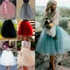 Jupes femmes été solide fête danse 4 couches princesse Ballet Tulle Tutu jupe mariage bal Mini