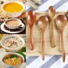 Китайский стиль деревянная ложка милый бамбуковый ребенок детский молочный медовый суп кофе ложка твердой древесины столовая посуда кухня варить утварь аксессуары наборы