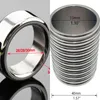 Nxy Cockrings Stainless Steel Male Cock Ring Chastity Cage Device Harness Penis Stretcher Metal Cockring Adult Sex Toys for Men Delay Spray 0215