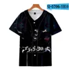 Custom Man Baseball Jersey Przyciski Homme Koszulki 3D Wydrukowana Koszula Streetwear Koszulki Koszulki Hip Hop Odzież Front and Back Drukuj Dobry 060