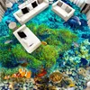 Tapety Custom Po 3D Floor Tapeta Podwodny World Łazienka Salon Sypialnia Mural PCV Samoprzylepna wodoodporna