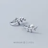 100% 925 Sterling Silver Vintage Tree Leaves Clip Earrings Charm Kvinna Mode Smycken För Kvinnor Gåvor 210707
