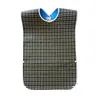 Vattentät Bib Stor MealTime Cloth Protector Avtagbar Handikapphjälp Klädka Cook Tool Plaid Förkläde Scarves