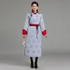 Женские длинные куртки осень зима монгольский стиль Qipao пальто женские стойки воротник этническая одежда традиционный тан костюм женское оружие